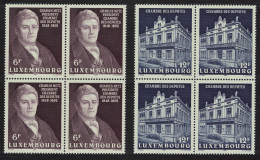 Luxembourg Chamber Of Deputies 2v Blocks Of 4 1987 MNH SG#1209-1210 MI#1183-1184 - Unused Stamps