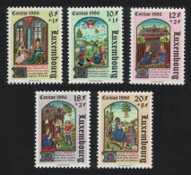 Luxembourg Illustrations From 15th-century Book 5v 1986 MNH SG#1192-1196 MI#1163-1167 - Ungebraucht