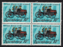Luxembourg Benz 'Velo' Centenary Of Automobile Block Of 4 1985 MNH SG#1155 MI#1122 - Unused Stamps