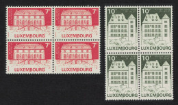 Luxembourg Classified Monuments 2v Blocks Of 4 1985 MNH SG#1165-1166 MI#1132-1133 - Ungebraucht