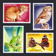 Luxembourg Birds Owl Wildcat Frog Butterfly Endangered Fauna 4v 1985 MNH SG#1161-1164 Sc#732-735 - Unused Stamps
