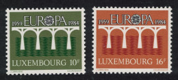 Luxembourg Bridge Europa CEPT 25th Anniversary 2v 1984 MNH SG#1131-1132 MI#1098-1099 - Unused Stamps