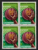 Luxembourg Basketball Block Of 4 1983 MNH SG#1116 MI#1083 - Unused Stamps
