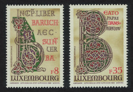 Luxembourg Echternach Abbey Giant Bible 2v 1983 MNH SG#1110-1111 MI#1076-1077 - Neufs