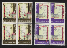 Luxembourg Historic Events Europa 2v Blocks Of 4 1982 MNH SG#1086-1087 MI#1052-1053 - Ungebraucht