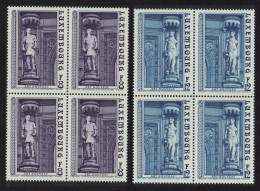 Luxembourg Art Nouveau Sculpture Statues 2v Blocks Of 4 1980 MNH SG#1051-1052 MI#1014-1015 - Ongebruikt