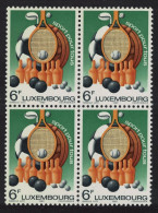 Luxembourg Tennis Bowling Football Sports For All Block Of 4 1980 MNH SG#1048 MI#1011 - Ungebraucht