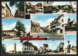 AK Grosssachsen, In Der Bergstrasse, Brunnen, Hotel Krone, Ev. Kirche  - Autres & Non Classés