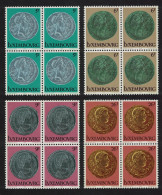 Luxembourg Roman Coins 4v Blocks Of 4 1979 MNH SG#1018-1021 MI#981-984 - Unused Stamps