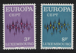 Luxembourg Stars Europa 2v 1972 MNH SG#890-891 MI#846-847 - Unused Stamps