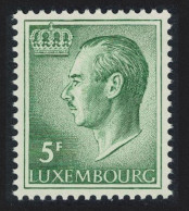Luxembourg Grand Duke Jean 5f. Green Normal Paper 1971 MNH SG#764b  MI#830x - Ongebruikt