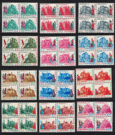Luxembourg Castles COLLECTION Blocks Of 4 1969 MNH SG#846=867 MI#798=819 - Nuovi