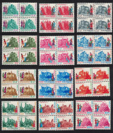 Luxembourg Castles COLLECTION Blocks Of 4 1969 MNH SG#846=867 MI#798=819 - Ongebruikt