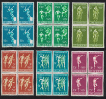 Luxembourg Football Cycling Olympic Games 6v Blocks Of 4 1968 MNH SG#815-820 MI#765-770 - Ungebraucht