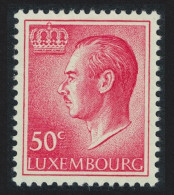 Luxembourg Grand Duke Jean 50c. Red Normal Paper 1965 MNH SG#758 MI#710x - Ongebruikt