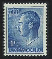 Luxembourg Grand Duke Jean 1f. Blue Normal Paper 1965 MNH SG#759 MI#711x - Ungebraucht