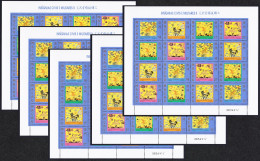 Macao Macau Birds Civil And Military Insignia 5 Sheetlets 1998 MNH SG#1061-1064 - Nuevos