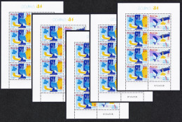 Macao Macau Dolphins Fish Year Of The Ocean 5 Sheetlets 1998 MNH SG#1048-1049 - Nuovi
