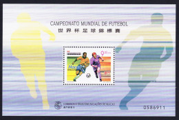 Macao Macau World Cup Football Championship France MS 1998 MNH SG#MS1055 MI#Block 56 Sc#937 - Ungebraucht