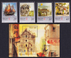 Macao Macau Paintings Of Macao By Kwok Se 4v+MS 1997 MNH SG#974-MS978 MI#899-902 Sc#860-863 - Unused Stamps