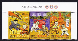 Macao Macau Martial Arts Top Strip Of 3v 1997 MNH SG#1018-1020 MI#943-945 Sc#904-906 - Nuovi