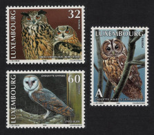 Luxembourg Owls Birds 3v 1999 MNH SG#1493-1495 - Neufs