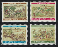 Luxembourg Villages 16th-century Drawings 4v 1998 MNH SG#1486-1489 MI#1460-1463 - Nuevos