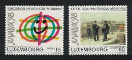 Luxembourg Juvalux 98 Postmen Painting 2v 1997 MNH SG#1449-1450 MI#1423-1424 - Nuovi