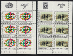 Luxembourg Juvalux 98 Postmen Painting 2v Blocks Of 6 1997 MNH SG#1449-1450 MI#1423-1424 - Nuevos