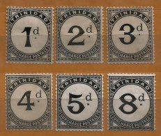 Trinidad - 1906 -1907 Numeral Stamps  - Postage Due Stamps - MH - Trinidad & Tobago (...-1961)