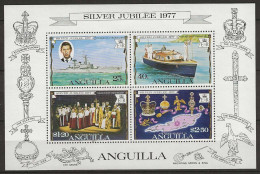 ANGUILLA 1977 Silver Jubilee MNH MINATURE SHEET - Anguilla (1968-...)