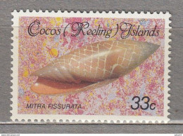 COCOS (KEELING) ISLANDS 1985 Shell 33c From Set MNH(**) Mi 149 #Fauna925 - Muscheln