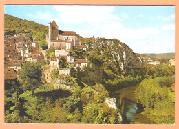 Ppgf/ CPM Grand Format - LOT - SAINT CIRQ LA POPIE - VUE GÉNÉRALE DU VILLAGE - Saint-Cirq-Lapopie