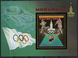 Olympia1980:  Central Afrika  Goldblock ** - Estate 1980: Mosca