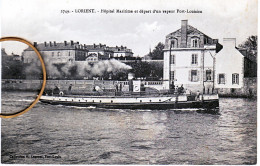 56 Morbihan LORIENT Hopital Maritime Et Départ D'un Vapeur Port Louisien - Lorient