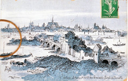 45 Loiret ORLEANS Robida Le Pont Au XIIè Siècle  Avec Les Ruines Du Chatelet Des Tournelles - Orleans