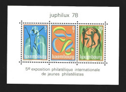 Luxembourg Timbre Block 1978 Juphilux Exposition Philatelique Internationale Htje - Blokken & Velletjes