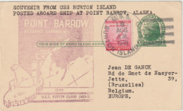 16057  POINT BARROW (ALASKA) - USS BURTON ISLAND - 13 Août 1949 - ICE BREAKER - Stations Scientifiques & Stations Dérivantes Arctiques