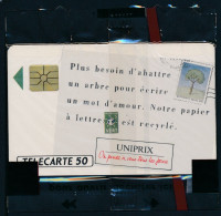 Télécartes France - Publiques N° Phonecote F149 - UNIPRIX Papier Recyclé (50U - GEM NSB) - 1991