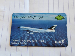 United Kingdom-(BTG-659)-Hongpex '96/Cathay Pacific-(652)-(505M31429)(tirage-1.000)-cataloge--10.00£-mint - BT Emissions Générales