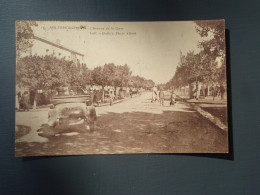 Cpa Sépia AIN-TEMOUCHENT  L'Avenue De La Gare. Tampon R. BOESCH - Tabacs-Librairie  - Société JOB, Alger. 1924 - Autres & Non Classés