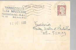 Entier Postal, Transports Maréchal - Nogent Le Roi