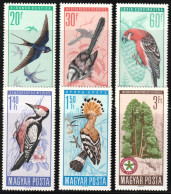 1966 Hungary Centenary Of Forestry Association: Bird Protection Set (** / MNH / UMM) - Songbirds & Tree Dwellers
