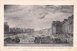 Ancien PARIS -  Le Port Au Blé A La Fin Du XVIIIe Siecle - Autres & Non Classés