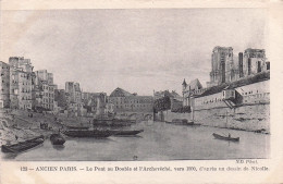 Ancien PARIS -  Le Pont Au Double Et L'Archvéché Vers 1800 - Other & Unclassified
