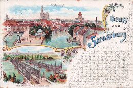 67  - STRASBOURG - Gruss Aus STRASSBURG  - Litho 1898 - Strasbourg