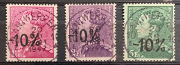 België, 1946, Nr 724A/E, Gestempeld ANTWERPEN, OBP 16€ - 1946 -10 %