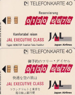 GERMANY - Set Of 2 Cards, Japan Airlines(K 534 A-B), Tirage 2200-3200, 10/91, Mint - K-Series : Customers Sets