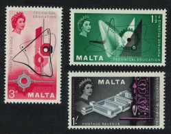 Malta Technical Education 3v 1958 MNH SG#286-288 - Malte (...-1964)