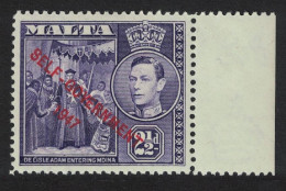Malta De L'Isle Adam 2½d 'SELF-GOVERNMENT' Violet 1948 MNH SG#239 - Malta (...-1964)